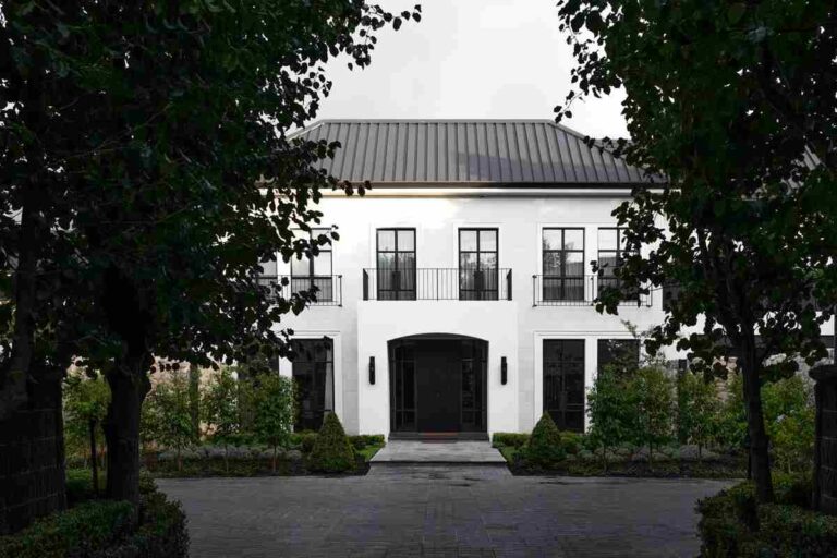 black house with white trim